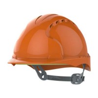 CAPACETE POLIETILENO LARANJA C/ VENTILAÇÃO EVO2